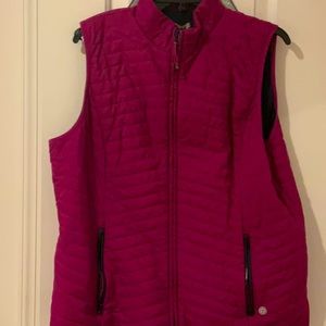 Talbots quilted vest light burgundy